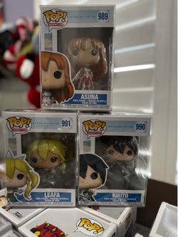 Sword Art Online Funko Pops Asuna Kirito Leafa