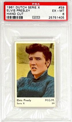 1961 DUTCH GUM ELVIS PRESLEY PSA 6 ORIGINAL ROOKIE CARD JAIL HOUSE ROCK POP 3