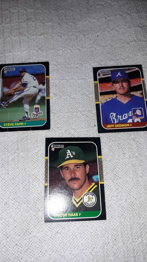 3 1987 donruss baseball cards