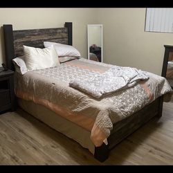 Wood Full Bed Frame  