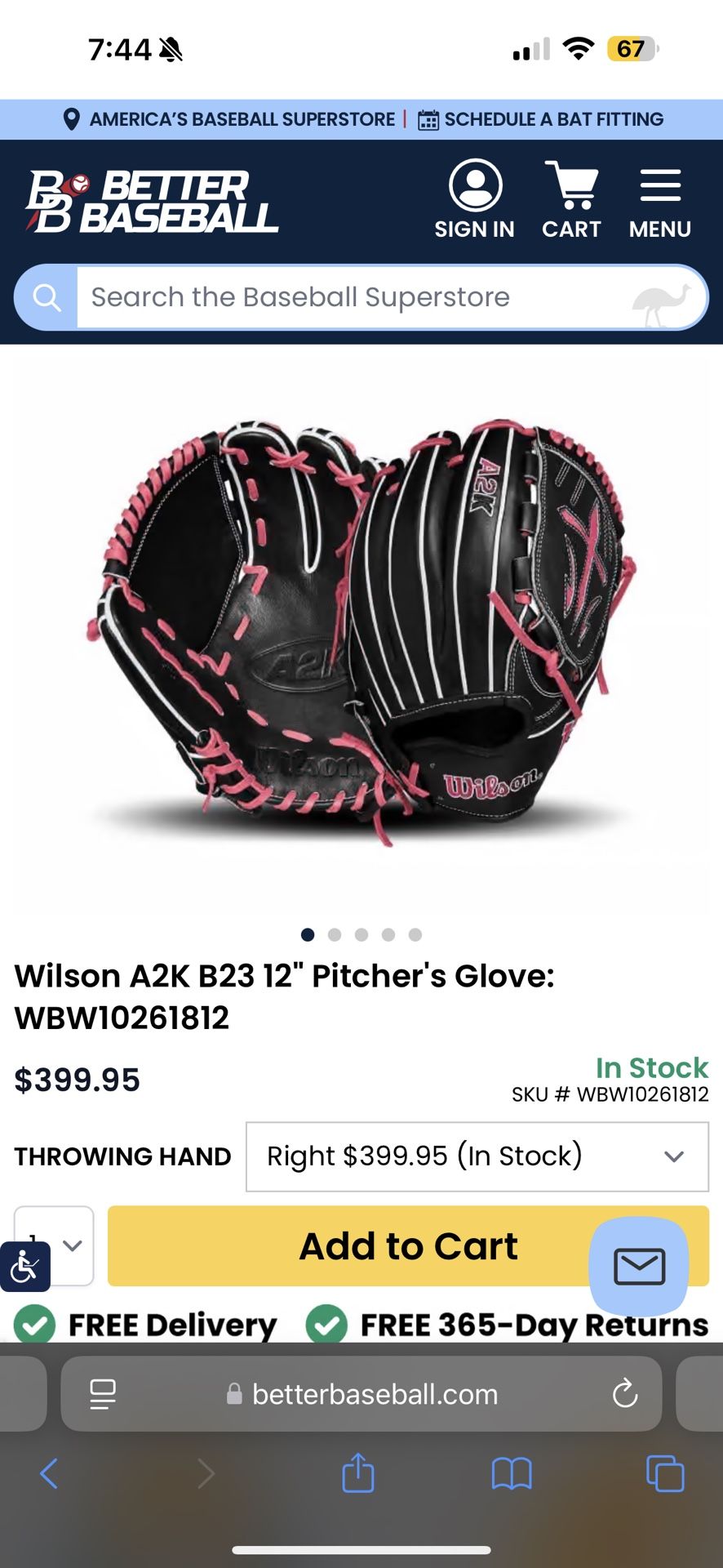 Wilson baseball glove