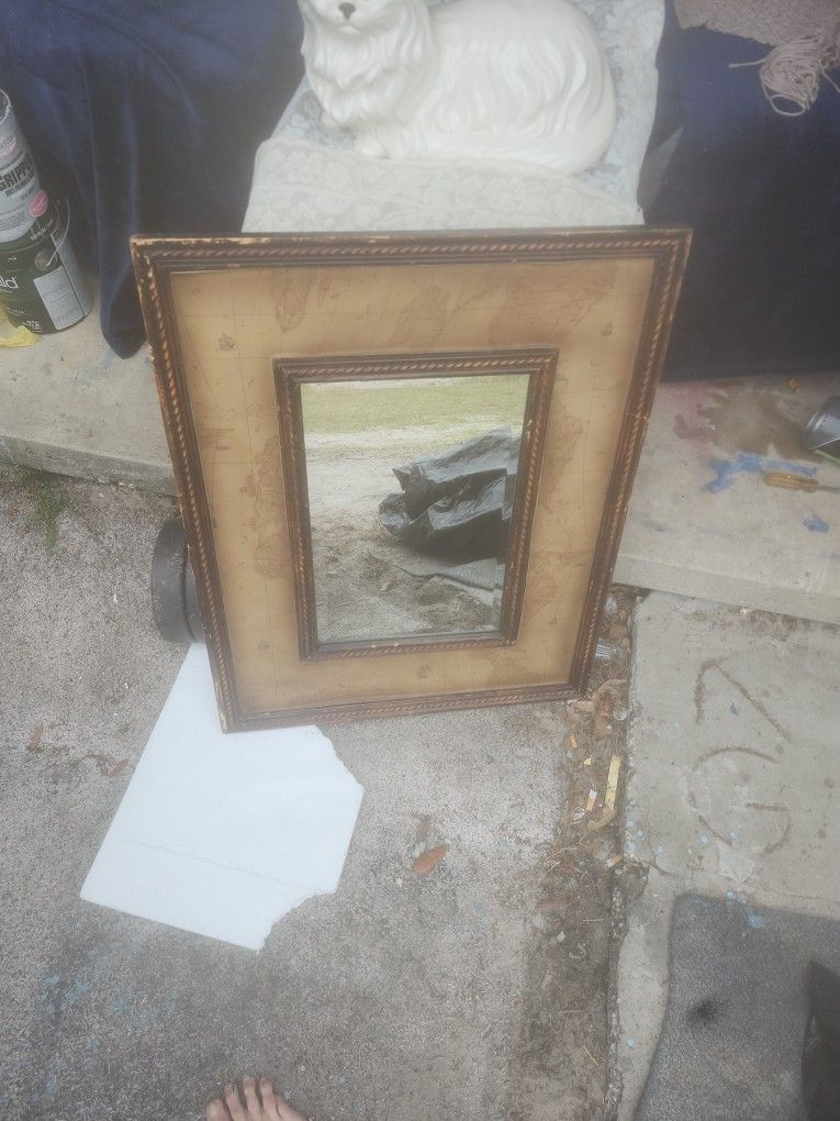 Vintage Map Mirror