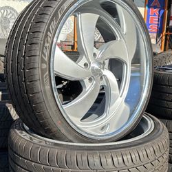 WHEELS US MAGS 24” STAGGERED CHEVY OBS C10 