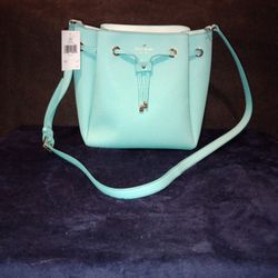 NWT Kate Spade Cape Drive Harriet Bucket tote bag aquarium 