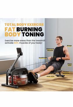 Rowing Machines for Home - Magnetic/Water Rowing Machine with Upgrade 16 Resistance Levels, Max 350 LB Weight Capacity, LCD Monitor and Comfortable Se