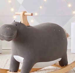Crate and Barrel rocking hippo Rocker For Baby Kids Animals Toys Christmas