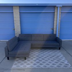 FREE DELIVERY || Custom Made || Mid-Century Modern Style L-Shaped Sectional Sofa 