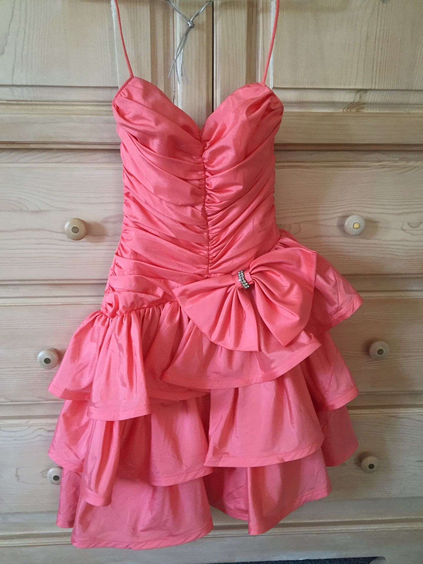 strapless open back dress MACloth Straps V Neck Lace Taffeta High Low Prom Dress Red Formal Even main image 0