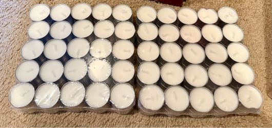 Brand new Unscented Long Burning White Tealight Candles, Bulk Pack, 6-7 Hour Burn Time, Smokeless Tealights for Parties, Weddings, Home