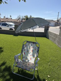 Kids outdoor beach chair with umbrella