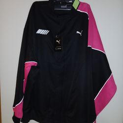 Men's Puma Amg Woven Full Zip Up Mercedes Windbreaker Jacket Size X Large Brand New 