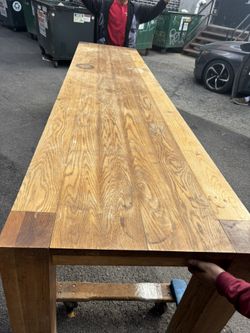 14 Foot Solid Wood Dining Table Paid $25,000.00  Sacrifice $700.00
