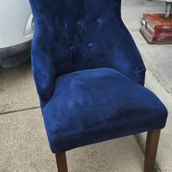 Homepop Home Decor | Upholstered Tufted Velvet Wingback Accent Chair | Accent Chairs for Living Room & Bedroom | Decorative Home Furniture, Navy