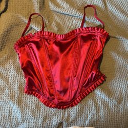 spirit halloween red corset 