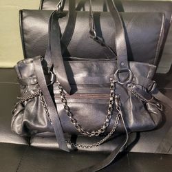 Barbara Bui Gothic Leather Shoulder Bag