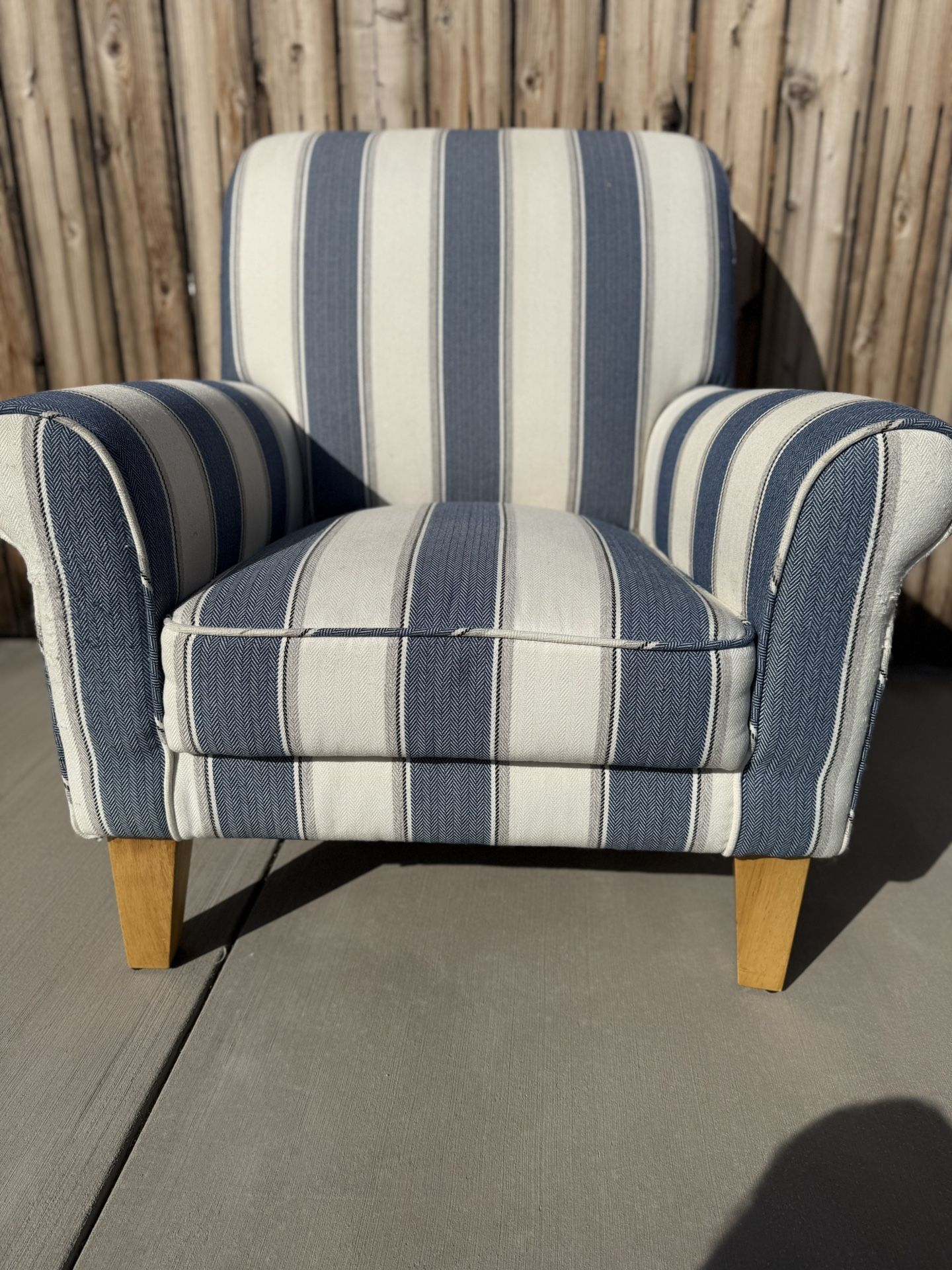 Sofa Chair - Blue And White