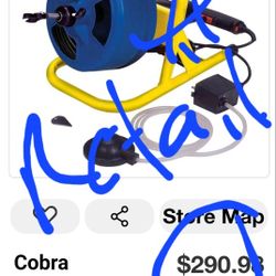 (NEW) Cobra 5/16 in. x 50
ft. Cable Drum Machine