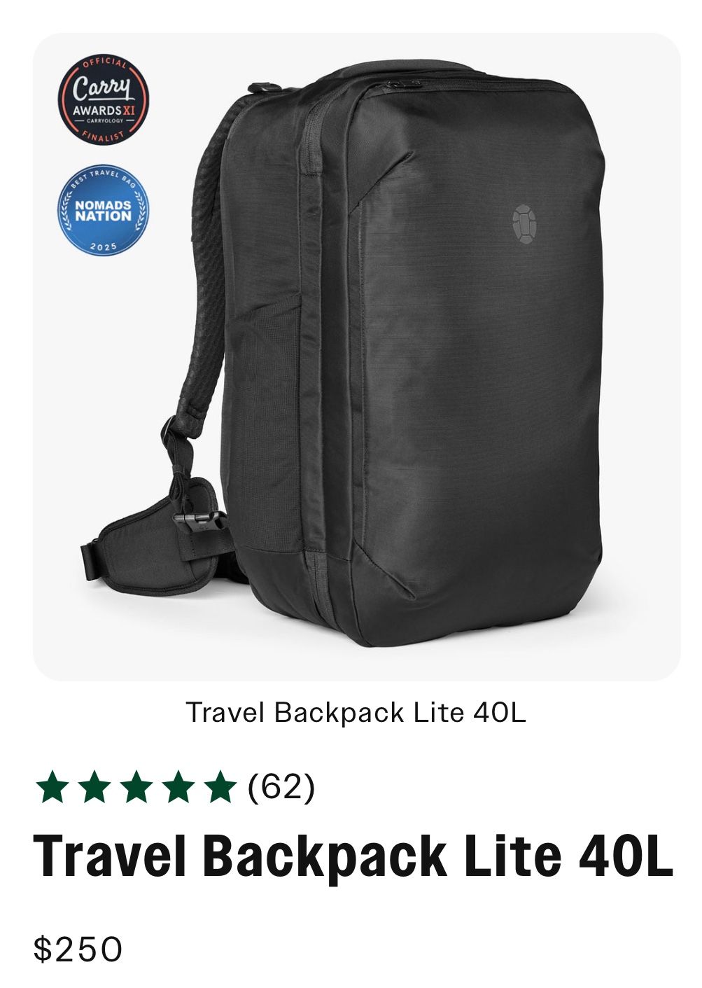 Tortuga Backpack Lite 40L