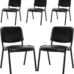 Waiting Room Chairs Stackable Conference Room Chairs No Wheels Office Guest Chair No Arms Reception Chairs for School Breakroom Banquet Church Lobby (