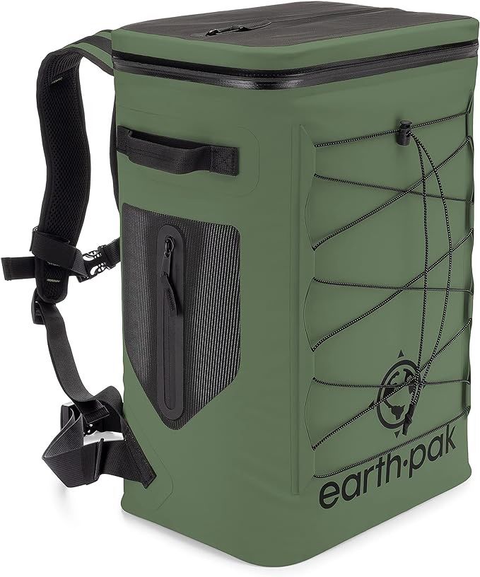 New Green Insulated Backpack Cooler Holds 24 Cans for 72 Hours - Perfect Lunch or Drink Bag for Camping, Hiking, Fishing, Kayaking, Sports, or Beach -