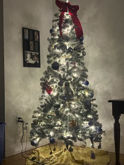 6.5 foot prelit artificial christmas tree by home accents holiday