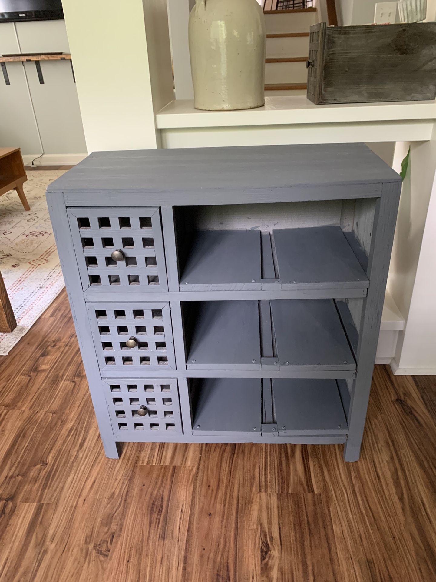 Gray Storage Accent Cabinet