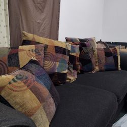 Sofa, Loveseat, And Curio For Sale 