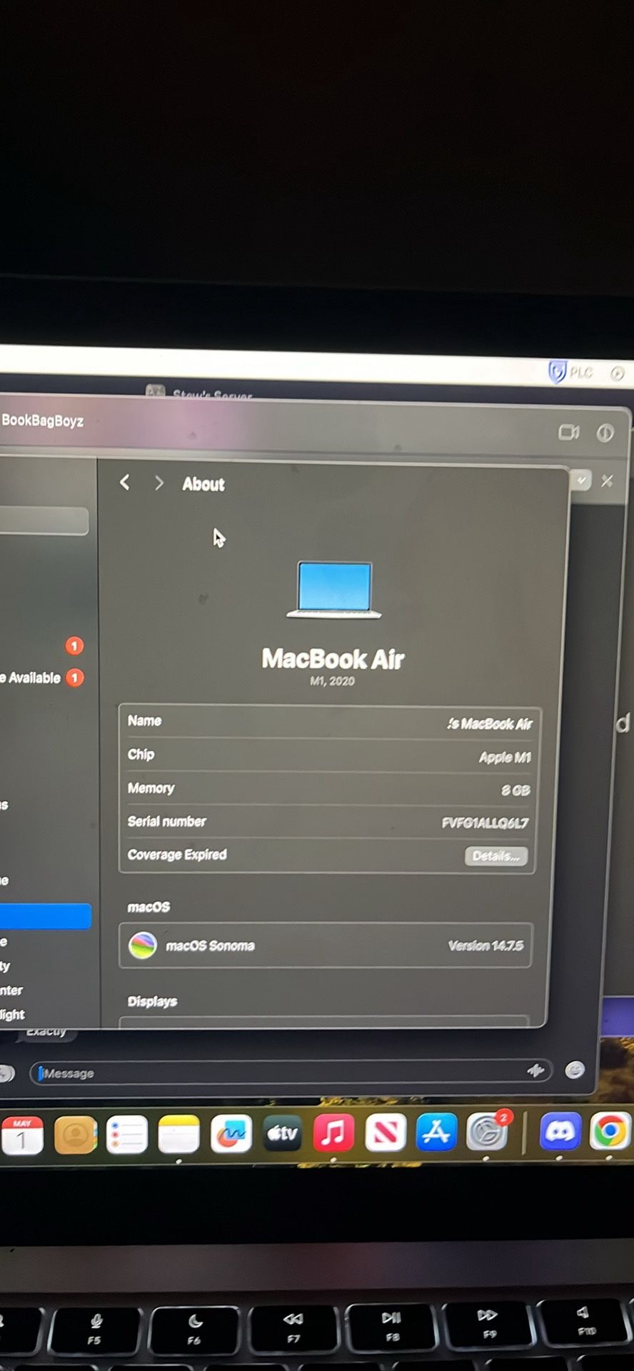 MacBook M1 8gb 256ssd