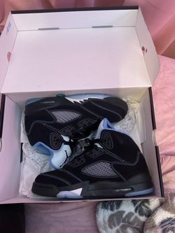 Air Jordan 5 Black University Blue Sneakers