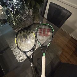 2 Official Wilson Tennis Rackets 