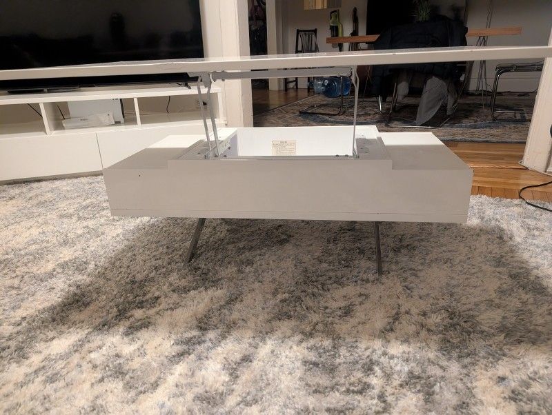 White Gloss Lifting Coffee Table