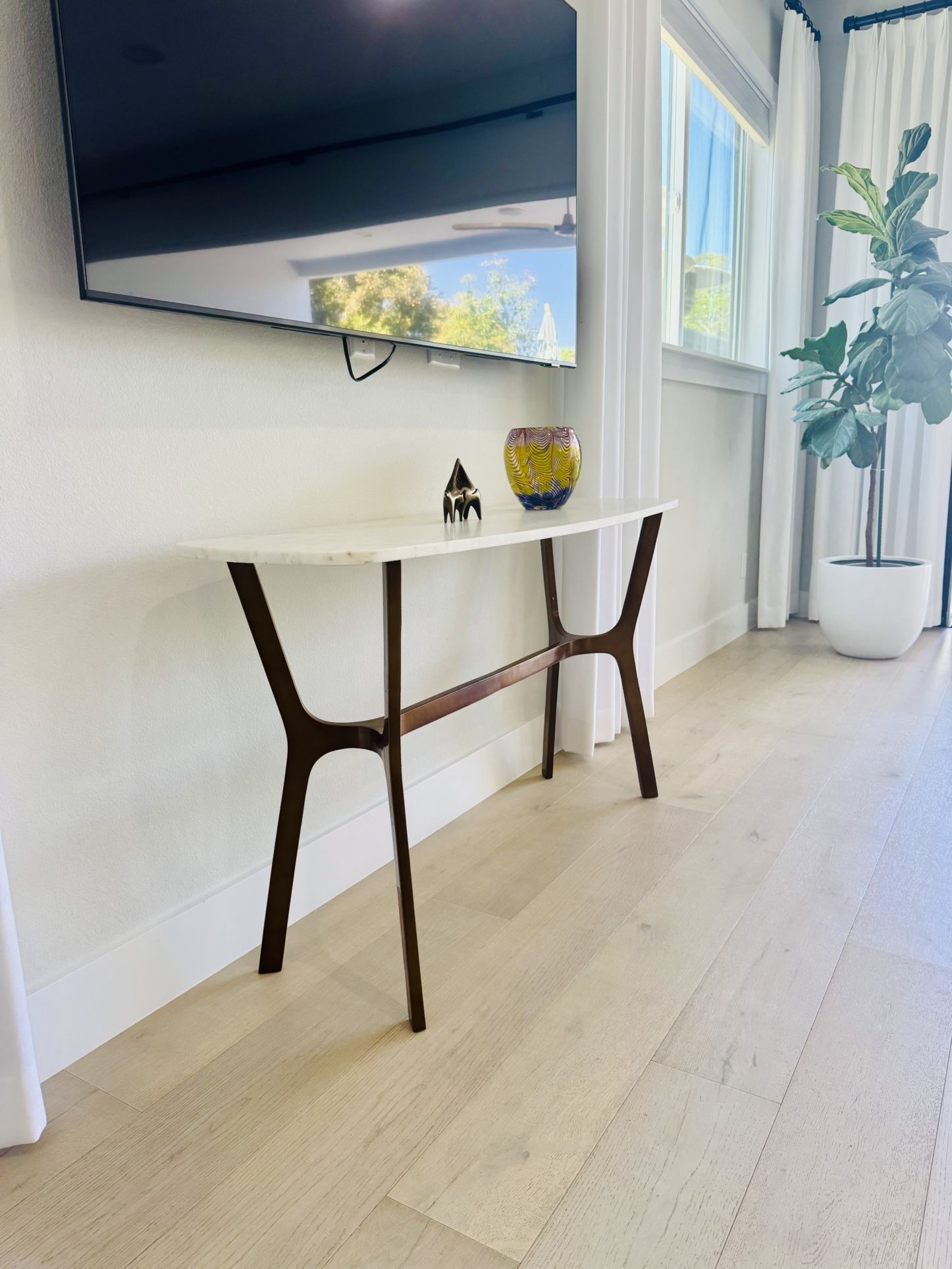 Crate & Barrel Elke Console Table