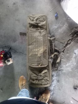 Savior Equipment Urban Warfare Tactical Double Long Gun Bag Case Backpack w/Pistol Handgun Case