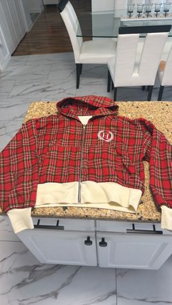 Red zip up