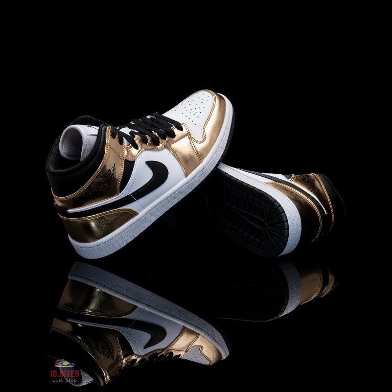 The Air Jordan 1 Mid SE Metallic Gold Size 8.5 10.5 11