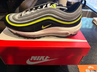 Nike Air Max 97 Silver Black Neon Yellow Size 7 Youth !! New