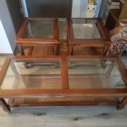 Vintage 1-Coffee table and 2-End tables