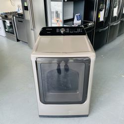 Samsung 7.4 Cu. Ft. Champagne Electric Dryer With Sensor Dry - DVE50TC 6DCN