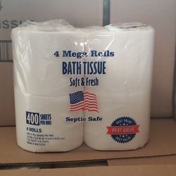 60ct Mega Rolls Of Bath Tissue 