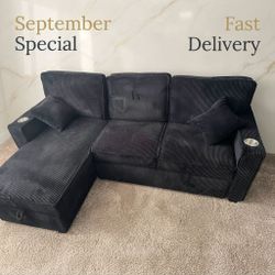 Reversible Storage Sectional Couch