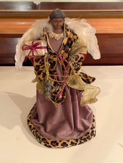 Decorative Angel Figure with Feather Wings