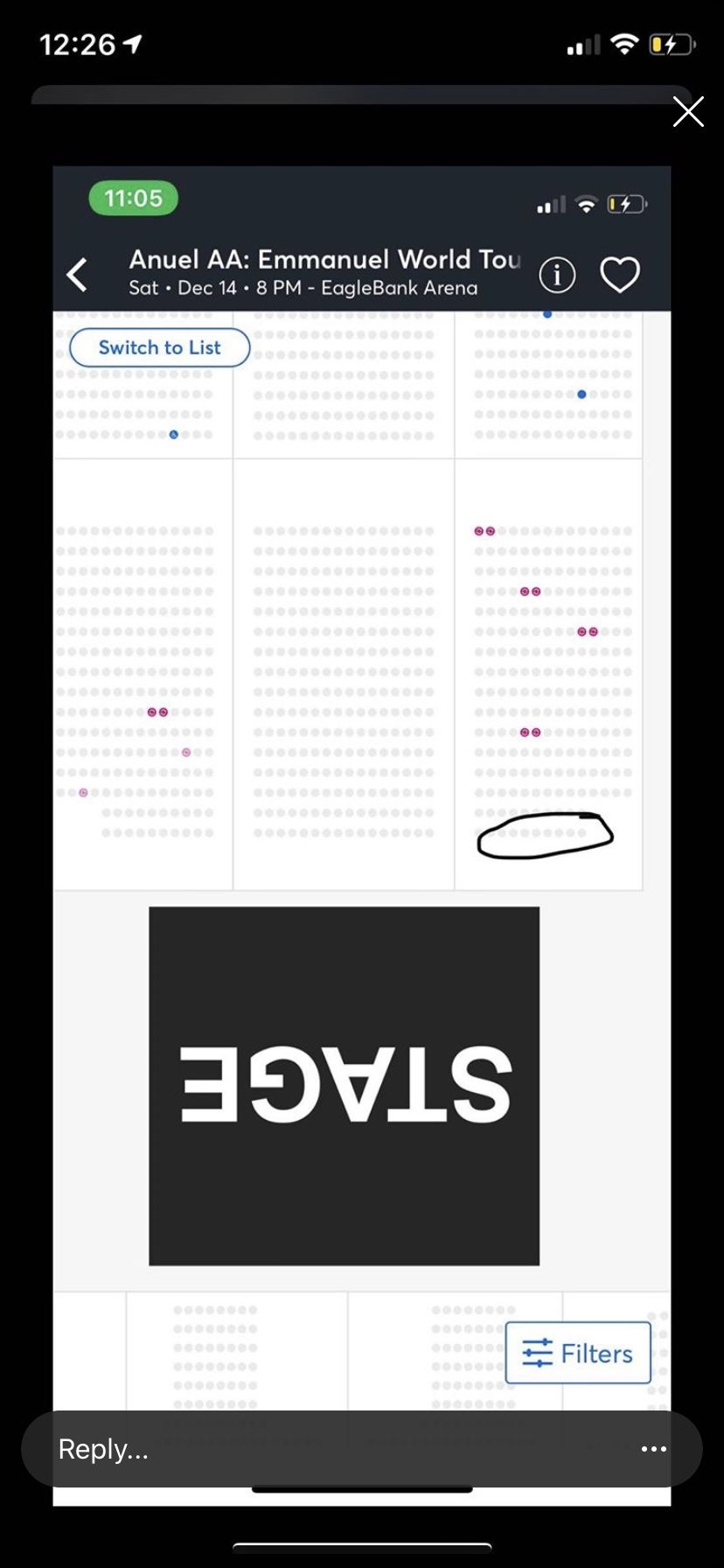 Anuel tickets front row A (2 tickets )