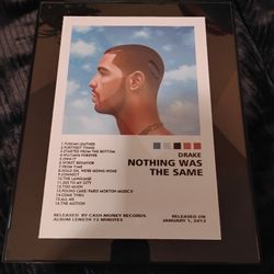 Drake Nothing was the same Photo Frame GLASS 11 inch x 14 inch $15 
