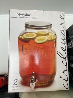 Glass Beverage drink. 2 gallons.