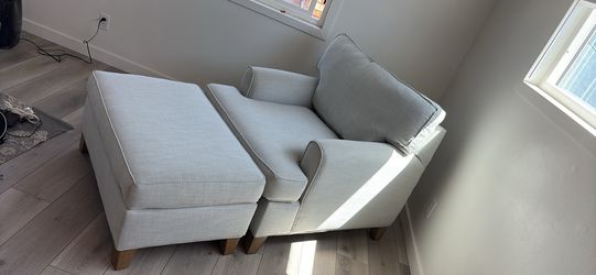 Armchair and Ottoman LIKE NEW