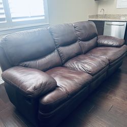 Leather Sofa & Chair 