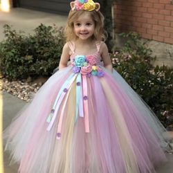 New Girls Unicorn Dress Costume Size 3/4T and Size 5/6T  $35 Each