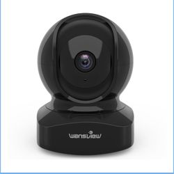 Security Camera Indoor, 360 Degree WiFi Home Security Cameras for Pet/Dog/Nanny, 2 Way Audio Night Vision, Works with Alexa