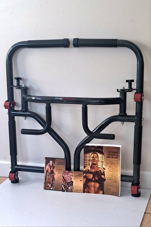 THERACK All-In-One Gym 30 lbs Dip Stand, Pushups, Squats, Lunges, Arm Curls