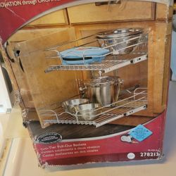 Two Tier Pull Out Cabinet Baskets